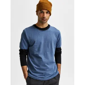T-shirt Selected manches courtes Col rond Morgan image-1
