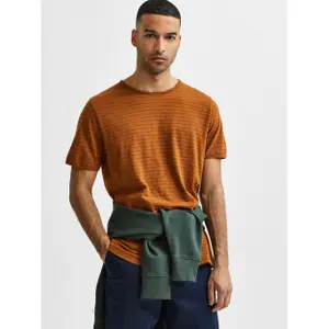 T-shirt Selected manches courtes Col rond Morgan rayé image-2