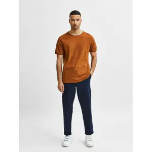 T-shirt Selected manches courtes Col rond Morgan rayé image-3