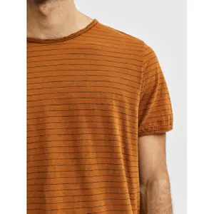 T-shirt Selected manches courtes Col rond Morgan rayé image-4