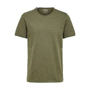 T-shirt Selected manches courtes Col rond Morgan rayé image-0