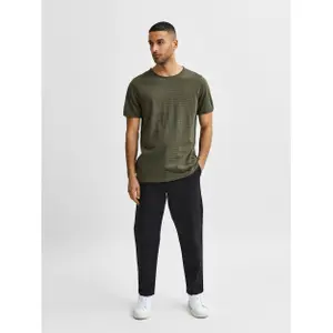 T-shirt Selected manches courtes Col rond Morgan rayé image-3