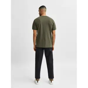 T-shirt Selected manches courtes Col rond Morgan rayé image-5