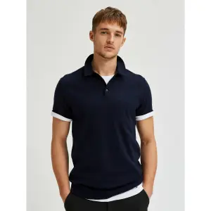Kurzarm-Poloshirt Selected Berg image-3