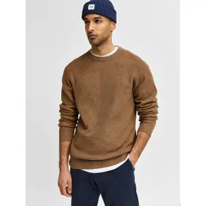 Sweater Selected cornelius structure col rond image-2
