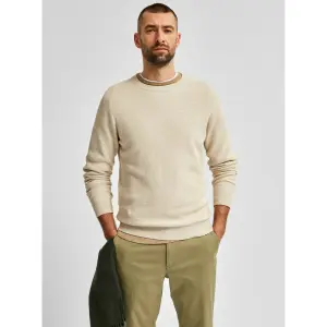 Pullover Selected cornelius structure col rond image-3