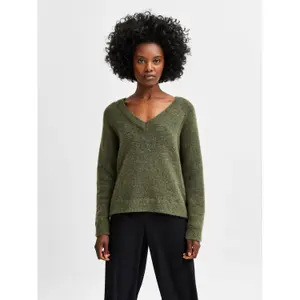 Damen Strickjacke mit V-Ausschnitt Selected Lulu image-1