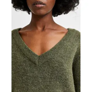 Damen Strickjacke mit V-Ausschnitt Selected Lulu image-5
