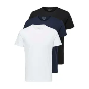 Packungen mit 3 T-Shirts Selected Kurzärmelig Rundhalsausschnitt Newpima image-0