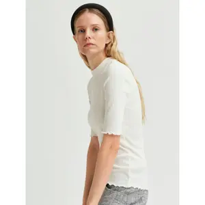 Damen-T-Shirt mit 2/4 Ärmeln Selected Anna image-4