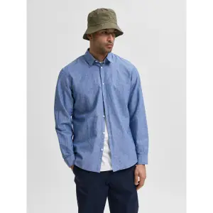 Shirt Selected New-linen manches longues slim image-2