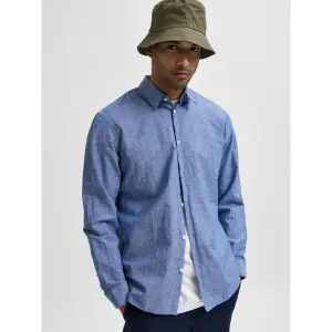 Shirt Selected New-linen manches longues slim image-3