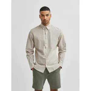Shirt Selected New-linen manches longues slim image-1