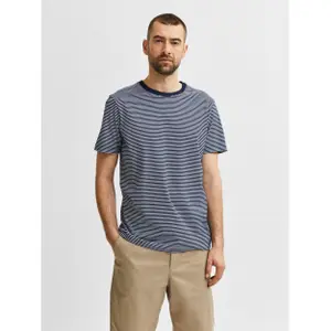 T-shirt Selected manches courtes Col rond Norman 180 rayé image-1
