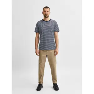 T-shirt Selected manches courtes Col rond Norman 180 rayé image-4
