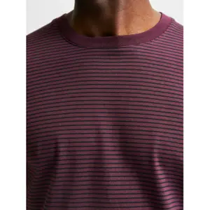 T-shirt Selected manches courtes Col rond Norman 180 rayé image-3