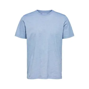 T-shirt Selected manches courtes Col rond Norman 180 mini rayure image-0