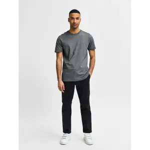 T-shirt Selected manches courtes Col rond Norman 180 mini rayure image-2