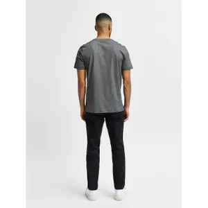 T-shirt Selected manches courtes Col rond Norman 180 mini rayure image-5
