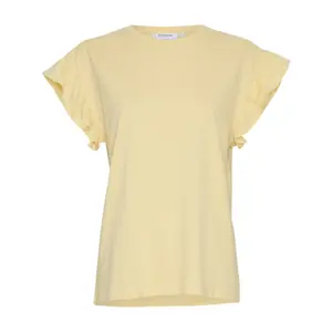 T-shirt femme Moss Copenhagen Liv Organic Frill image-0