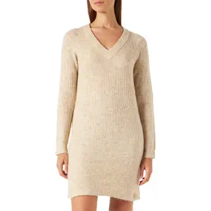 Robe manches longues col V femme Pieces Ellen image-0