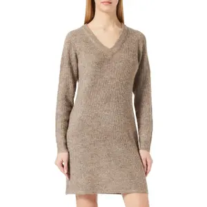 Robe manches longues col V femme Pieces Ellen image-0