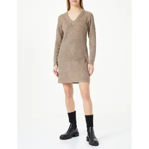 Robe manches longues col V femme Pieces Ellen image-1