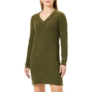 Robe manches longues col V femme Pieces Ellen image-0