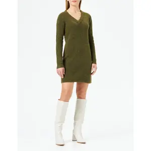 Robe manches longues col V femme Pieces Ellen image-1