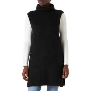 Gilet long en maille à Col roulé femme Pieces Ellen image-0