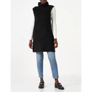 Gilet long en maille à Col roulé femme Pieces Ellen image-1