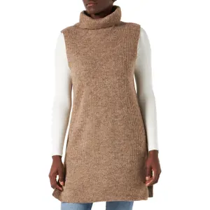 Gilet long en maille à Col roulé femme Pieces Ellen image-2