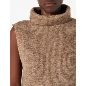 Gilet long en maille à Col roulé femme Pieces Ellen image-4