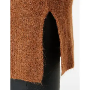 Gilet long en maille à Col roulé femme Pieces Ellen image-4