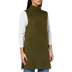 Gilet long en maille à Col roulé femme Pieces Ellen image-0