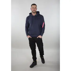 Sweat hooded Alpha Industries Red Stripe image-1