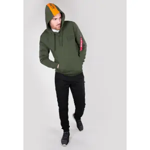 Hoodie Alpha Industries Red Stripe image-1