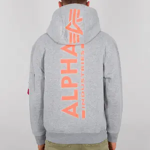 Sweat hooded Alpha Industries Back Print Neon image-1
