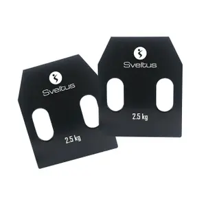 Paar stalen halterschijven met handgrepen Sveltus image-0