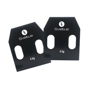 Coppia di piastre per pesi in acciaio con maniglie Sveltus image-0