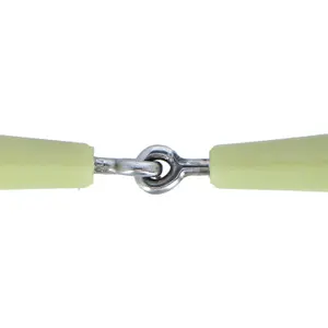 Cheek pieces with double rings for horse with jointed mouthpiece, apple flavour HORKA image-2
