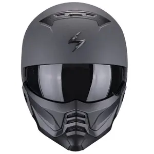 Capacete de motocicleta jet Scorpion Exo-Combat II Graphite ECE 22-06