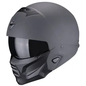 Capacete de motocicleta jet Scorpion Exo-Combat II Graphite ECE 22-06 image-2