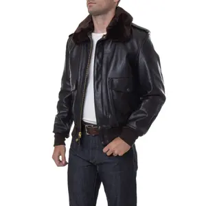 Giacca con collo rimovibile Schott flight image-5