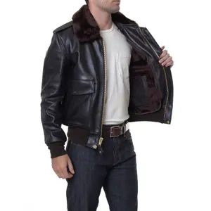 Giacca con collo rimovibile Schott flight image-4