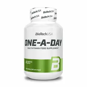 Paquete de 12 botes de vitamina Biotech USA one a day - 100 comp image-0