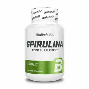 Lot of 12 jars of vitamin spirulina Biotech USA - 100 comp image-0