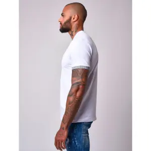 T-shirt met korte mouwen en geruite boorden Project X Paris image-2