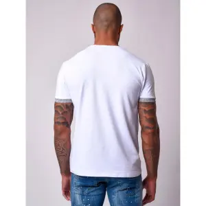 T-shirt met korte mouwen en geruite boorden Project X Paris image-3
