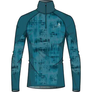 Camiseta de manga larga Odlo Turtle neck half zip Blackcom image-0
